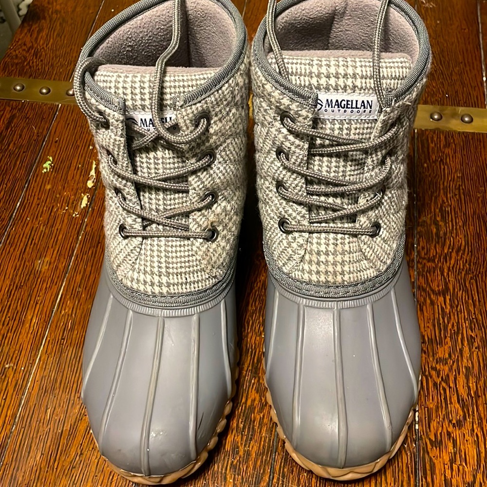 Gray boots